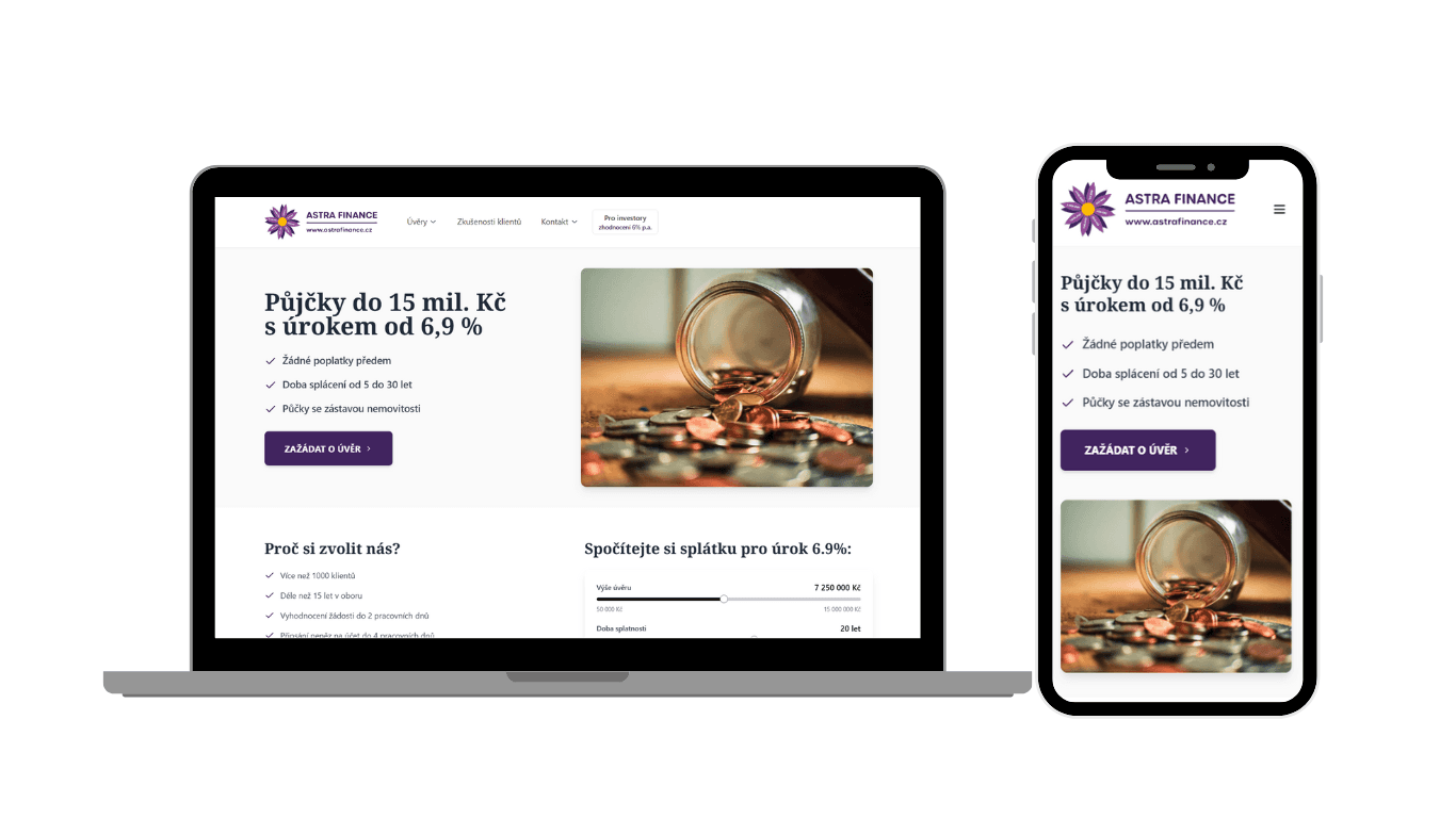 Astra Finance - Website + Logo design